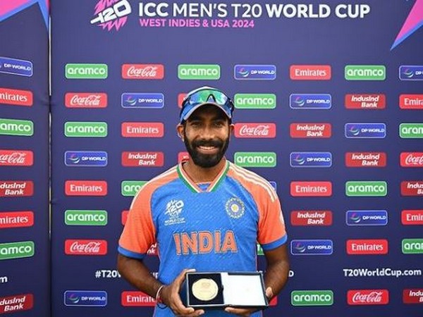 Jasprit Bumrah with his Player of the Match award. (Photo- Jasprit Bumrah Instagram)