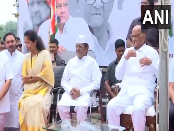 NCP (SP) leaders at party's foundation day (Photo/ANI) 