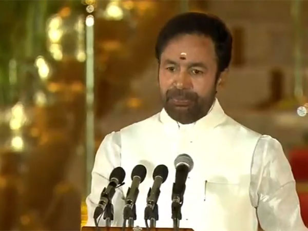 G Kishan Reddy takes oath (Photo/ANI)