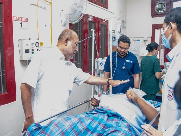 Manipur CM Biren Singh visits Shija hospital (Photo/ANI)