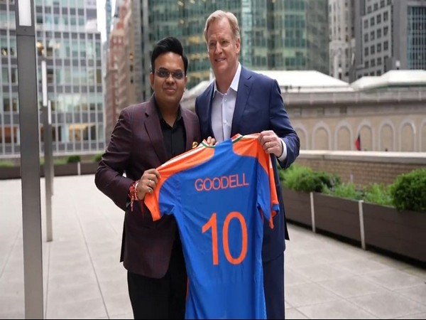 Jay Shah and Roger Goodell. 