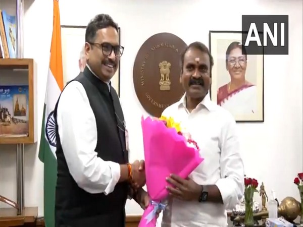 L Murugan takes charge as Minister of State (Photo/ANI)
