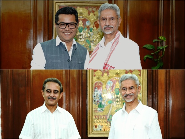 Jaishankar welcomes new Ministers of State, Kirtivardhan Singh, Pabitra Margherita to ‘#TeamMEA’ (Photo/X@DrSJaishankar)