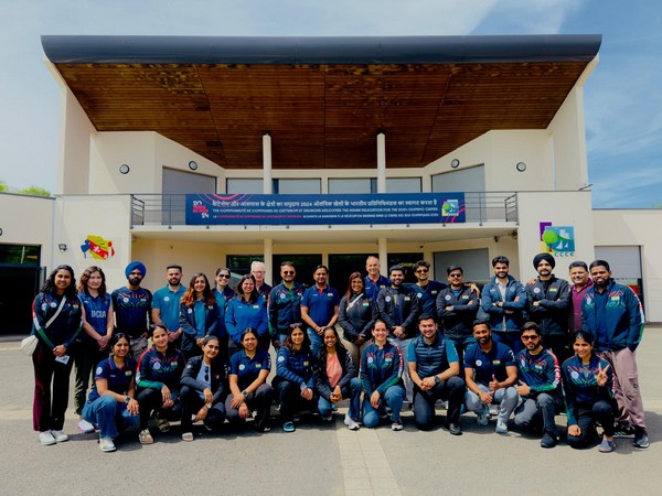 Indian Rifle and Pistol team along with coaches and support staff (Image: NRAI media)