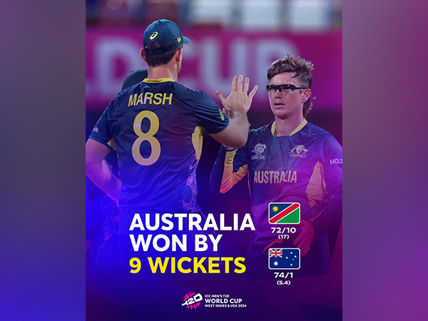 Australia vs Namibia. (Picture: ICC/X)