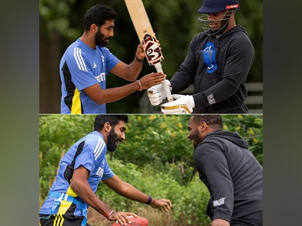 Bumrah and Micah tried hands at each others' sports (Photo- NFL X)