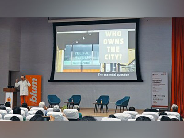 George Ferguson, Past President of The RIBA and ex-mayor of Bristol, giving a keynote presentation on ‘The Making of an Inclusive City.’