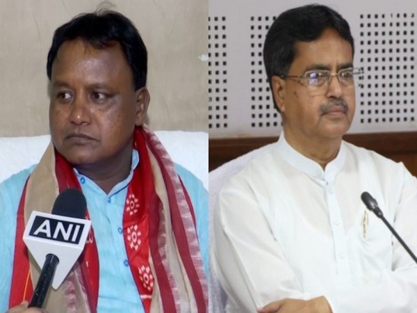 Odisha CM-designate Mohan Charan Majhi (left) and Tripura Chief Minister Dr Manik Saha (right). (Photo/ANI)