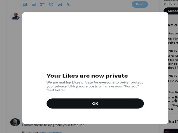 'Likes' no longer public on X (Image: X/Elon Musk)