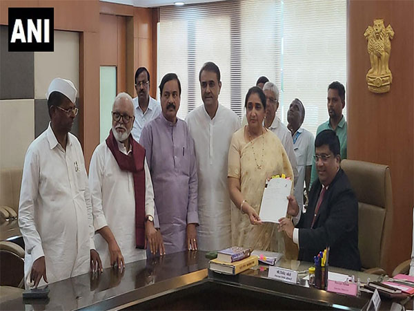 Sunetra Pawar files nomination for Rajya Sabha bye-election in Maharashtra. (Photo/ANI)