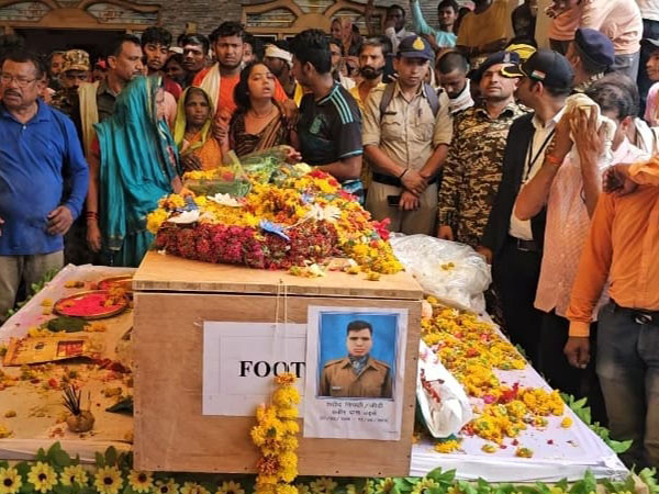 Mortal remains of CRPF Jawan Kabir Das Uikey (Photo/ANI)