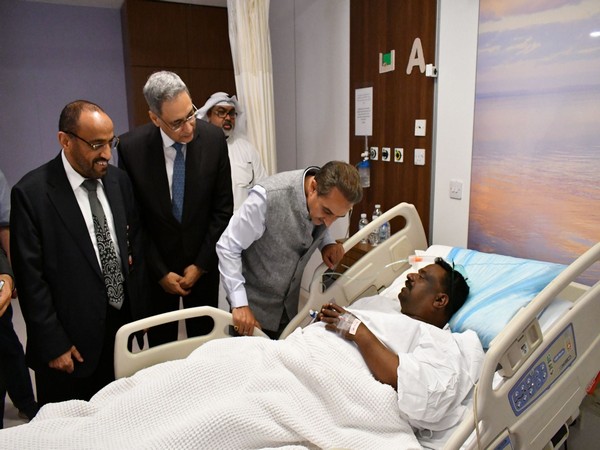 MoS MEA Kirti Vardhan Singh meets injured Indian nations in Kuwait (Photo/X@indembkwt)