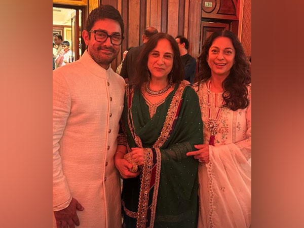 Aamir Khan, his sister and Juhi Chawla (Image Source: Instagram)