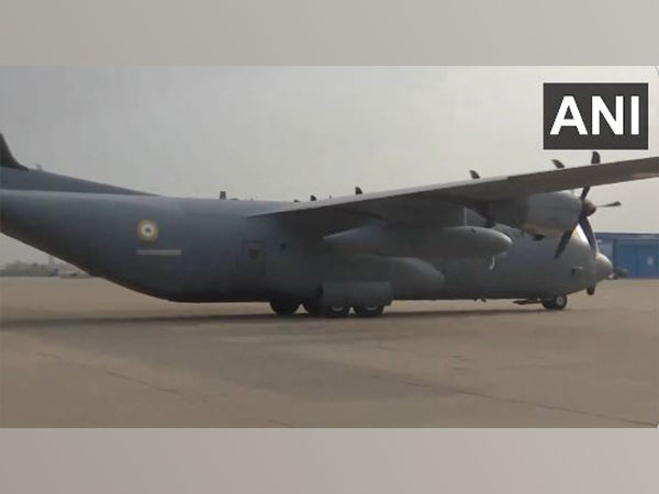 Indian Air Force's C-130J Super Hercules transport aircraft arrives at Palam Technical Airport in Delhi (Photo/ANI)