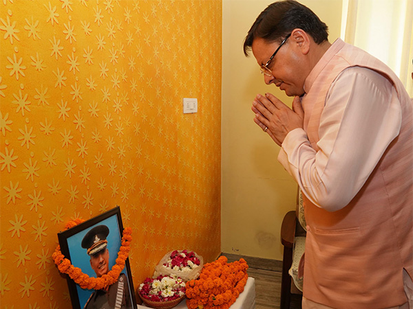 CM Dhami condoles death of Major Pranay Negi (Photo/ANI)