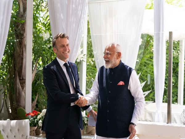 Prime Minister Narendra Modi with President Emmanuel Macron of France on sidelines of G7 Summit in Italy (Photo/@EmmanuelMacron)