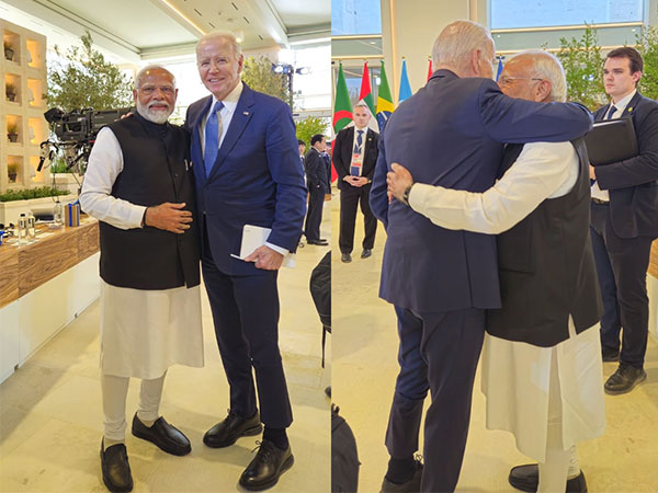 Prime Minister Narendra Modi with US President Joe Biden in Italy. (Photo/X@narendramodi)