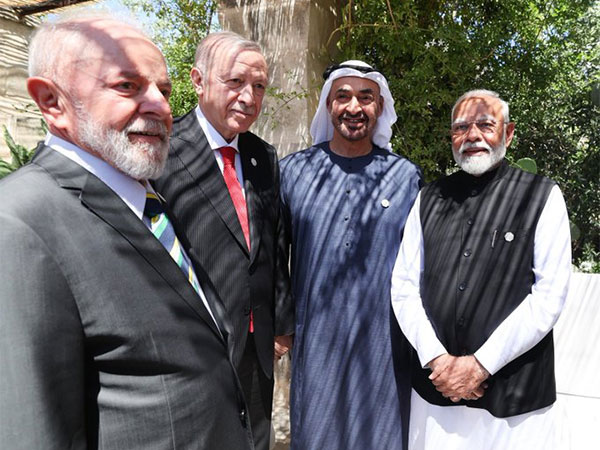 PM Modi strike a pose with Turkey's Erdogan, UAE President Mohammed bin Zayed Al Nahyan, and Brazil President Luiz Inácio Lula da Silva. (Photo: X//@narendramodi) 