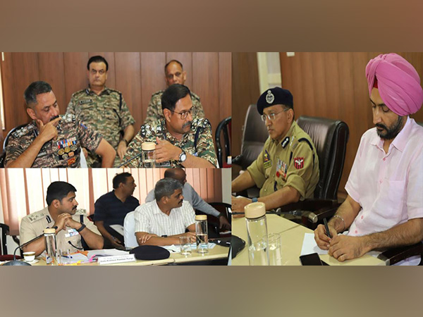 ADGP Jammu Annad Jain convened a high level meeting to review the arrangements of Amarnath Yatra (Photo/@Zonal Police Media Centre Jammu)