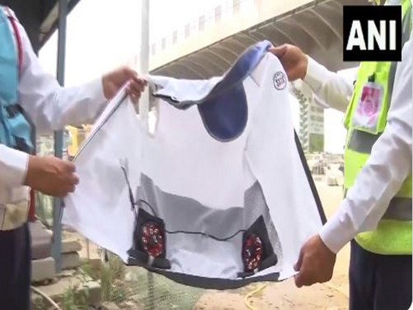 Gurugram traffic police gets ‘AC jackets’ to beat the heat. (Photo/ANI)