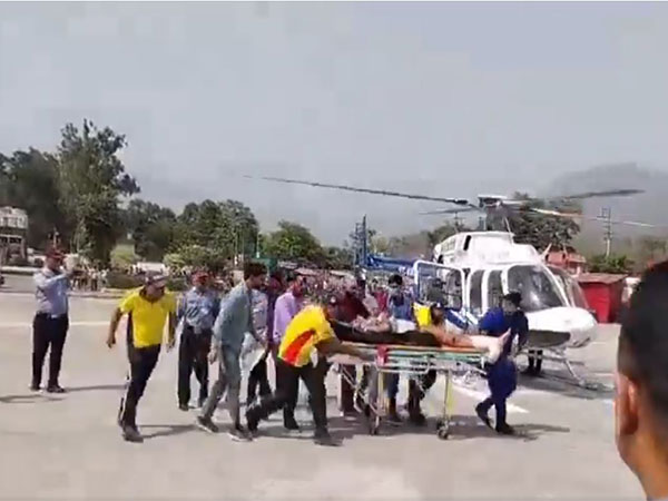 Seven injured in Rudraprayag accident airlifted to AIIMS Rishikesh in Uttarakhand (Photo/ANI)