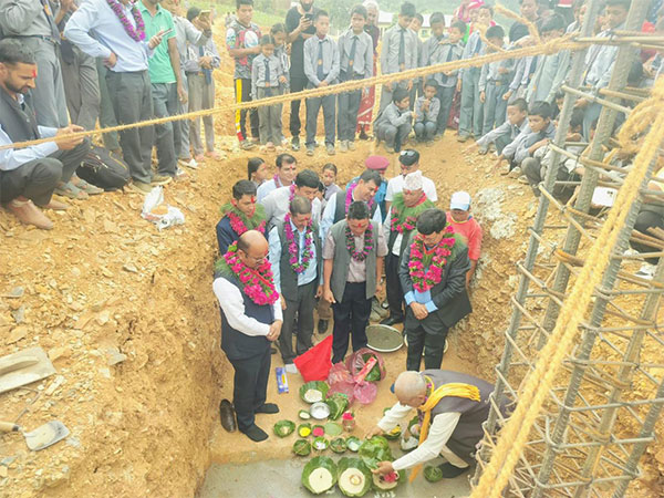 Foundation stone laying ceremony in Pyuthan District of Nepal (Photo/Indian embassy in Kathmandu)