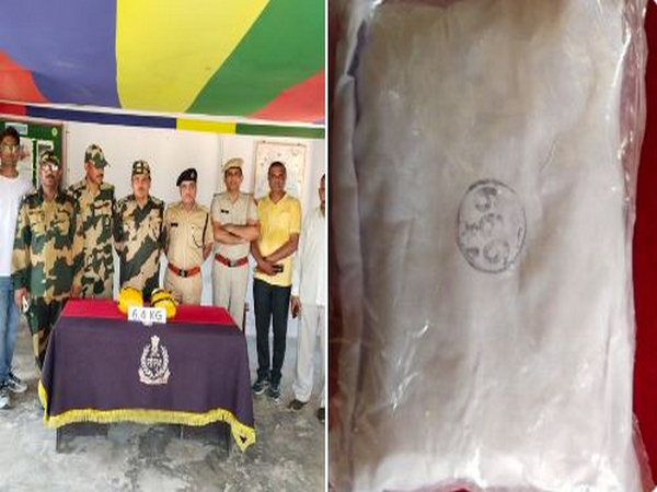 BSF Sri Ganganagar with seized heroin (Photo/@BSF_Rajasthan)