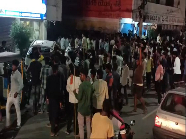 Scuffle erupted in Telangana's Medak over alleged illegal cow transportation (Photo/ANI)