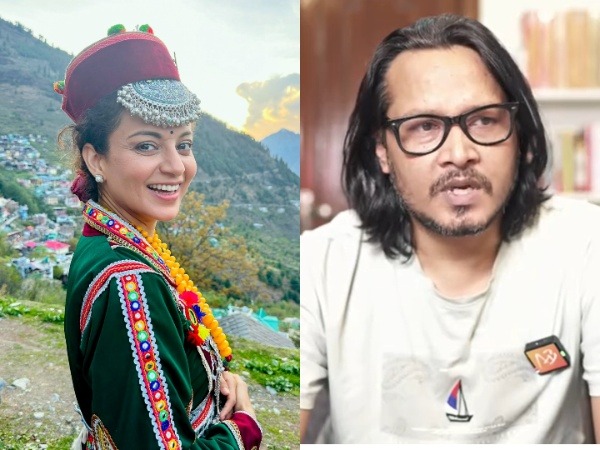 Bollywood actress and BJP leader Kangana Ranaut and Youtuber Ajeet Bharti(Photo: ANI/X)