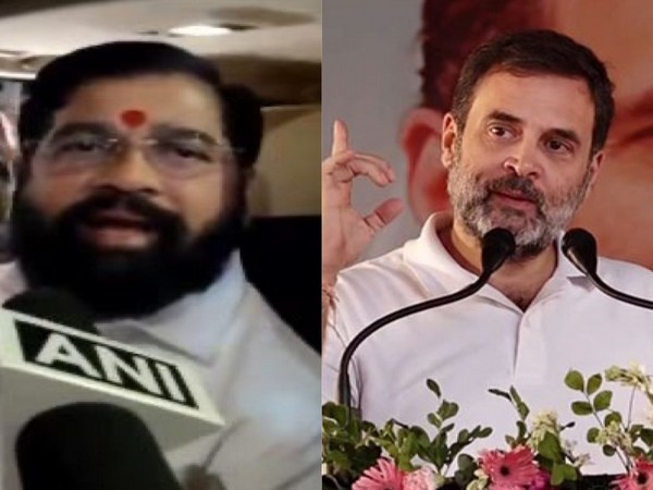 Maharashtra Chief Minister Eknath Shinde and Congress MP Rahul Gandhi (Photo/ANI)