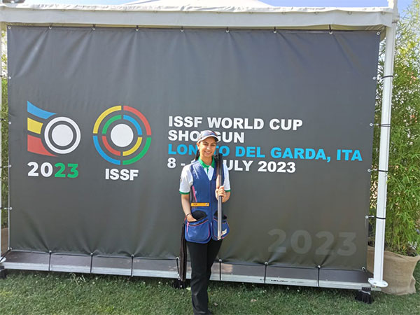 India shooter Ganemat Sekhon at ISSF World Cup Shotgun (Image: NRAI)