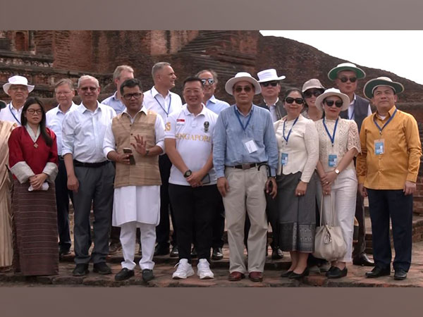 Ambassadors and envoys visit ruins of Nalanda University in Bihar (Photo/ANI)