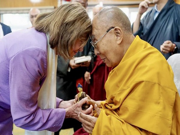 Former US House Speaker Nancy Pelosi with Tibetan spiritual leader Dalai Lama (Photo credits: X/@SpeakerPelosi)