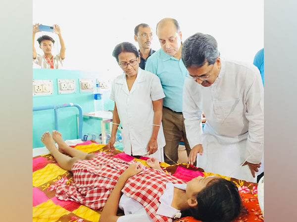 Dr Manik Saha at the hospital overseeing the care of girls (Photo/ ANI)