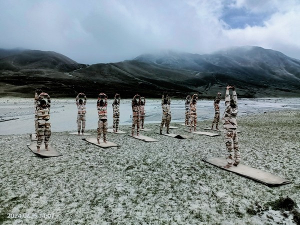 Indian Army personnel performed Yoga in icy heights on the northern frontier