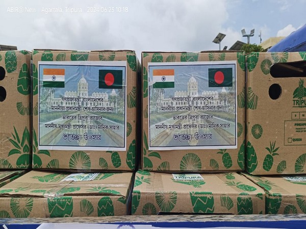 Tripura CM  Manik Saha sends pineapples to Bangladesh PM Sheikh Hasina (Photo/ANI)