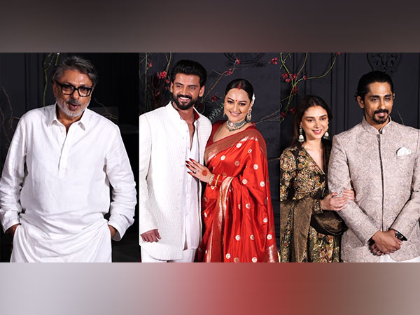 Sanjay Leela Bhansali, Sonakshi Sinha, Zaheer Iqbal, Aditi Rao Hydari, Siddharth (Image Source: ANI)