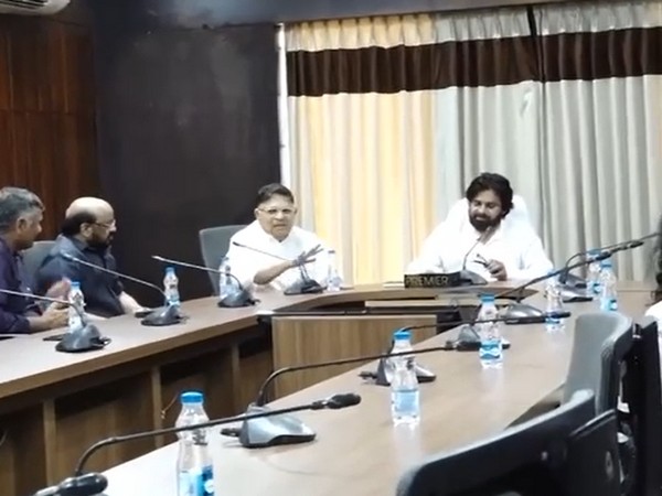 K Pawan Kalyan meets Telugu film producers (image source: ANI)