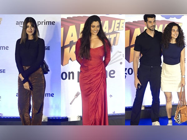 stars at the screening of Sharmajee Ki Beti (image source: ANI)