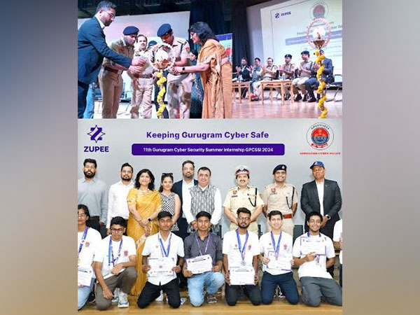 Gurugram Cyber Police officials and Zupee team with the winners of Gurugram Cyber Security Summer Internship Program: GPCSSI2024