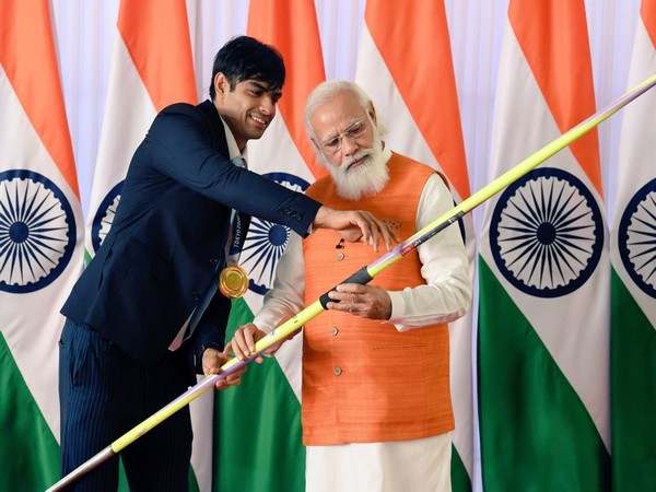 PM Narendra Modi and Neeraj Chopra. (Photo - Neeraj Chopra X)