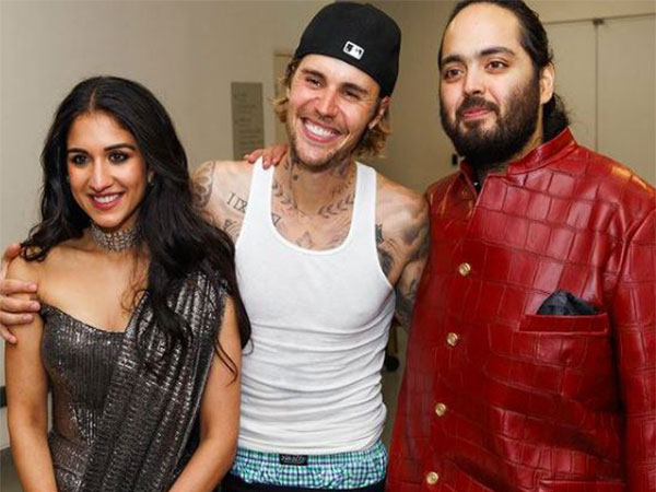 Justin Bieber with Anant Ambani and Radhika Merchant (image source: Instagram)
