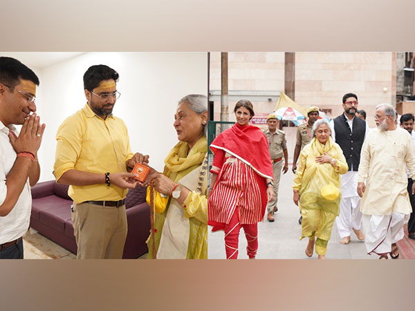 Jaya Bachchan, Abhishek Bachchan, Shweta Bachchan (Image Source: ANI)