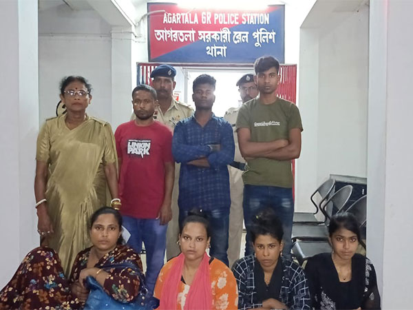 Seven Bangladeshi Nationals detained at Agartala Railway Station for illegal entry (Photo/ANI)