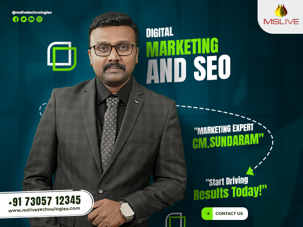 CM Sundaram, CEO & Marketing Expert at MSLive