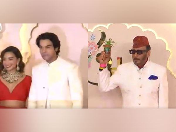 Rajkummar Rao along with his wife and Jackie Shroff(Image source/ANI)