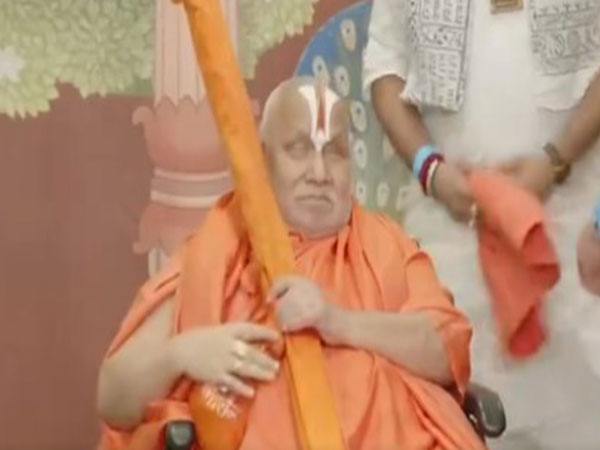 Founder head of Tulsi Peeth, Jagadguru Rambhadracharya (Image source/ANI)