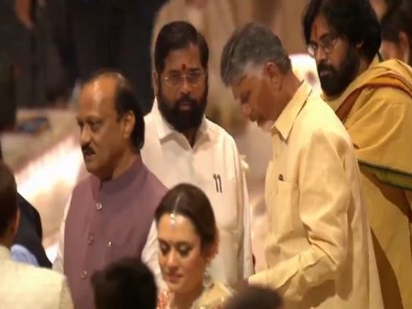 CMs, Dy CMs from Andhra Pradesh, Maharashtra at Anant Radhika's Aashirwad ceremony. (Photo/ANI)