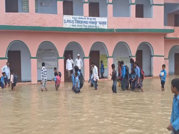 Schools Flooded in Muzzaffarpur. (Photo/ANI)