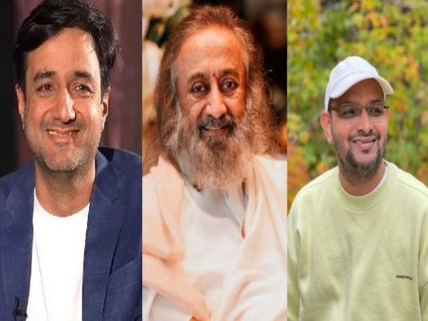 Siddharth Anand, Sri Sri Ravi Shankar, Mahaveer Jain (Image source: X)